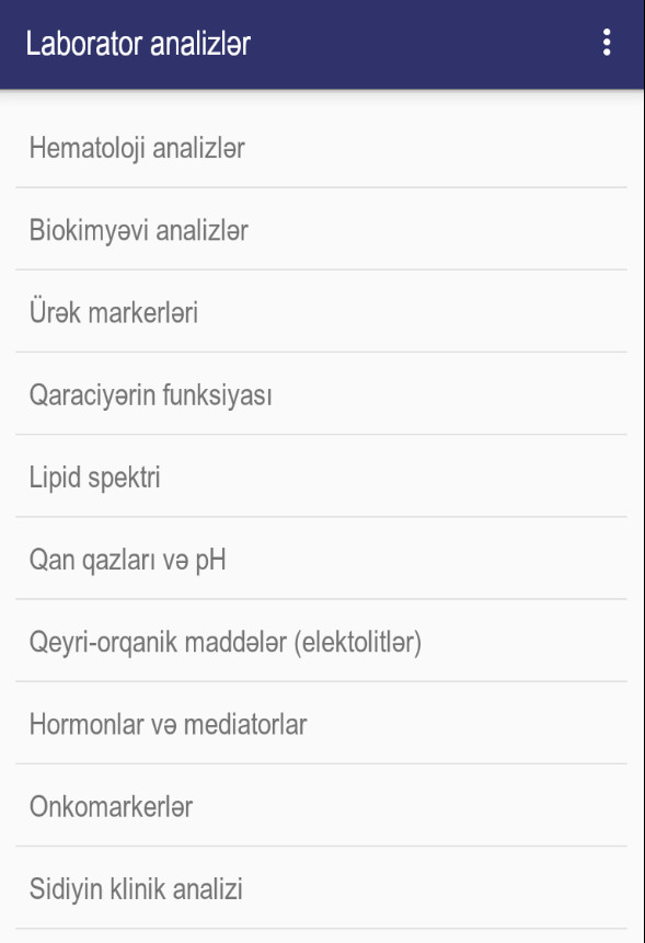 Laboratory analyzes (table)